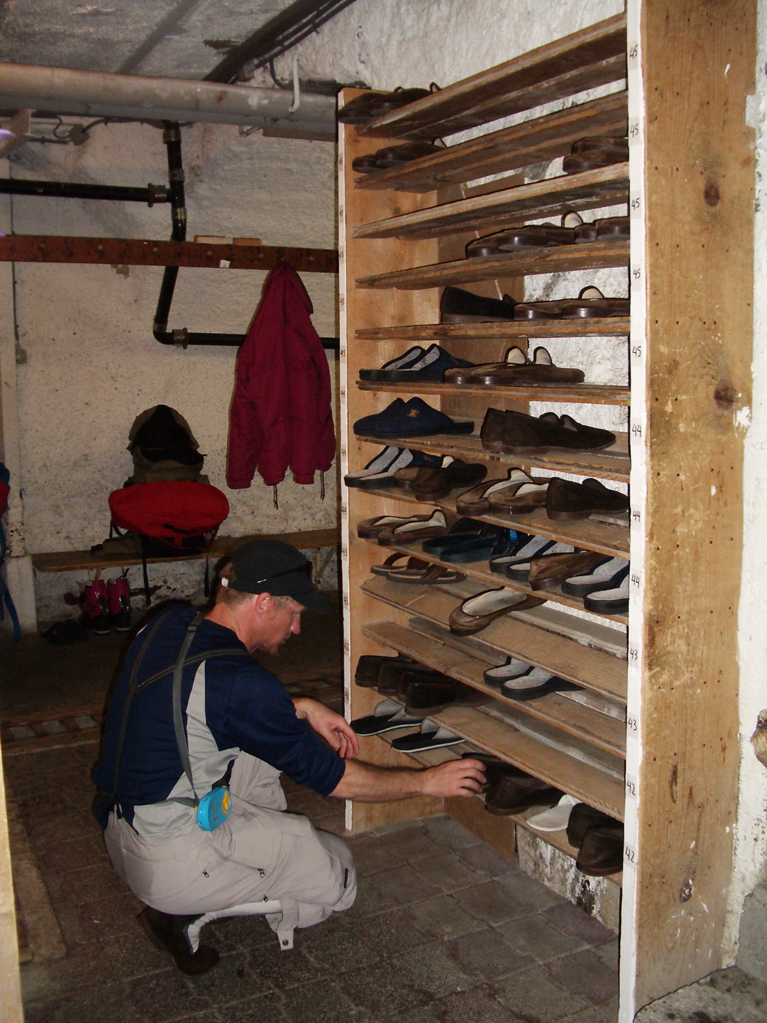 Day 4 4 St Bernard Monastery hut shoes